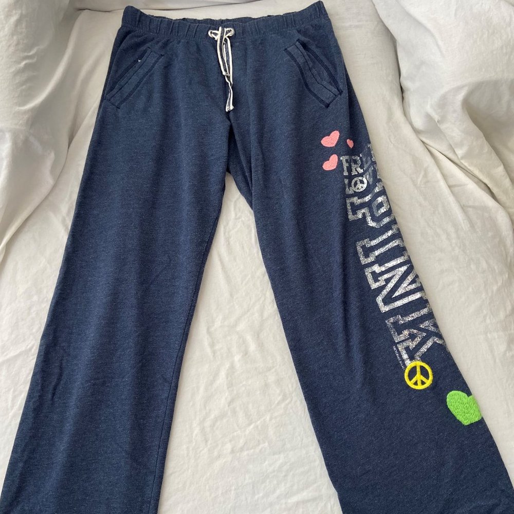 PINK Victoria's Secret Blue Sweatpants (Size XS)